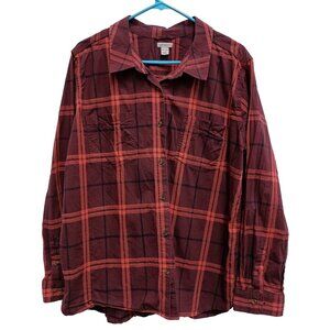 Carhartt Women's Red Plaid Button Down Shirt XXL size 20